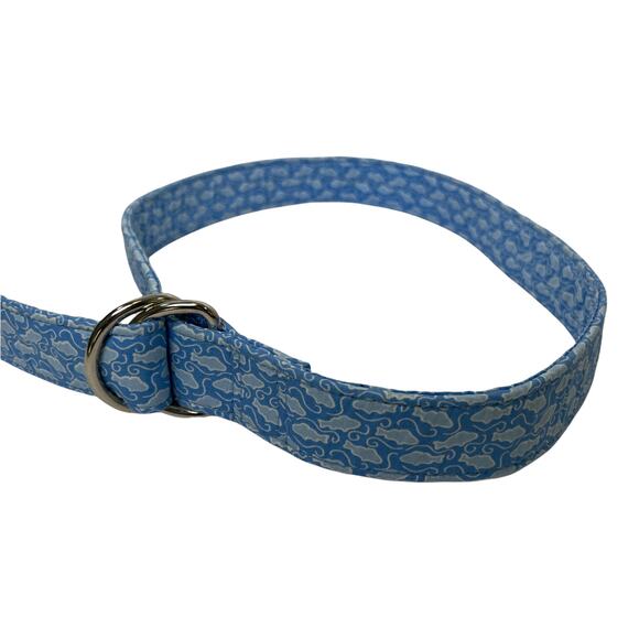 Vineyard Vines Women's Ring Belt Cotton Blue Fish Adjustable Preppy Size M - Picture 6 of 7